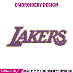 los angeles lakers logo embroidery design,nba embroidery, sport embroidery, embroidery design, logo sport embroidery