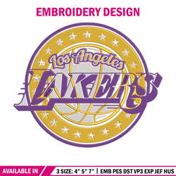 los angeles lakers logo embroidery design, nba embroidery,sport embroidery,embroidery design, logo sport embroidery