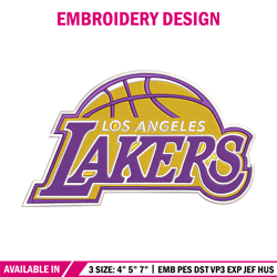 los angeles lakers logo embroidery design,nba embroidery,sport embroidery, embroidery design, logo sport embroidery