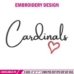 louis cardinals love embroidery design, mlb embroidery, embroidery design, logo sport embroidery, sport embroidery