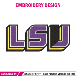 louisiana state logo embroidery design,ncaa embroidery, sport embroidery,logo sport embroidery,embroidery design