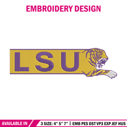 louisiana state logo embroidery design,ncaa embroidery,sport embroidery, logo sport embroidery, embroidery design