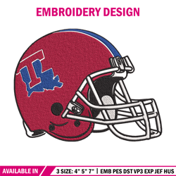 louisiana tech helmet embroidery design, ncaa embroidery, embroidery design, logo sport embroidery, sport embroidery