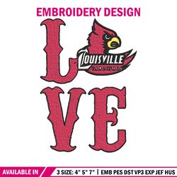 louisville cardinals logo embroidery design, ncaa embroidery, sport embroidery,logo sport embroidery,embroidery design