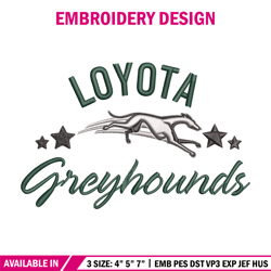 loyola greyhounds logo embroidery design, sport embroidery, logo sport embroidery, embroidery design,ncaa embroidery