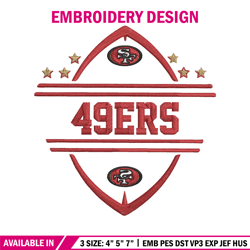 san francisco 49ers embroidery design, 49ers embroidery, nfl embroidery, sport embroidery, embroidery design