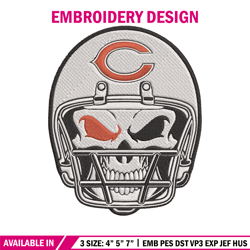 skull helmet chicago bears embroidery design, bears embroidery, nfl embroidery, sport embroidery, embroidery design