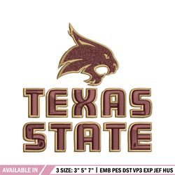 texas state bobcats embroidery design, texas state bobcats embroidery,-sydneywasden