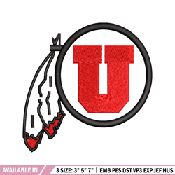 utah utes embroidery design, utah utes embroidery, logo sport, sport embroidery, ncaa embroidery