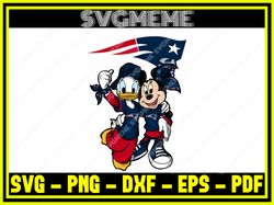 daffy minnie new england patriots nfl svg png dxf eps pdf clipart for cricut daf,nfl svg,nfl football,super bowl, super