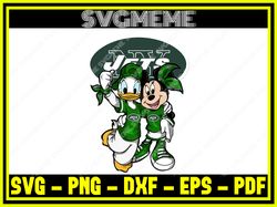 daffy minnie new york jets nfl svg png dxf eps pdf clipart for cricut daffy minn,nfl svg,nfl football,super bowl, super