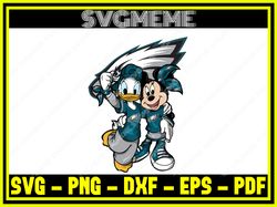 daffy minnie philadelphia eagles nfl svg png dxf eps pdf clipart for cricut daff,nfl svg,nfl football,super bowl, super