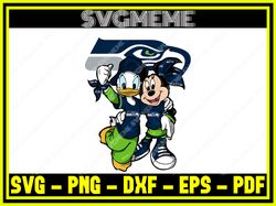 daffy minnie seattle seahawks nfl svg png dxf eps pdf clipart for cricut daffy m,nfl svg,nfl football,super bowl, super