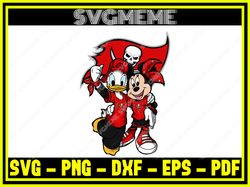 daffy minnie tampa bay buccaneers nfl svg png dxf eps pdf clipart for cricut daf,nfl svg,nfl football,super bowl, super