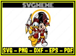 daffy minnie washington redskins nfl svg png dxf eps pdf clipart for cricut daff,nfl svg,nfl football,super bowl, super