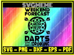 weekend forecast darts with a chance of drinking svg png dxf eps pdf clipart for,nfl svg,nfl football,super bowl, super