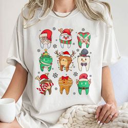 christmas teeth shirt, funny christmas dentist shirt, dental