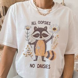 all oopsies no daisies retro graphic t-shirt,vintage kitten t shirt, nostalgia cat t shirt, funny t shirt v2