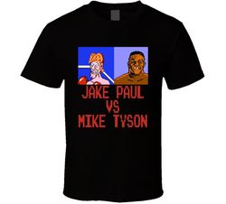 jake paul vs mike tyson punch out game style t shirt