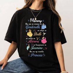princess mom shirt, disney mama shirt, in my disney mama era, gift from daughter, mothers day shirt, disney princesses m