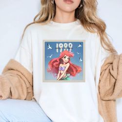 retro little mermaid ariel shirt, 1989 ariel version shirt, princess tour shirt, disneyland princess shirt, disney girls