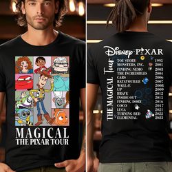 vintage 2 sides disney magical pixar tour shirt, disney pixar shirt, disney cars shirt, magic kingdom shirt, disneyland