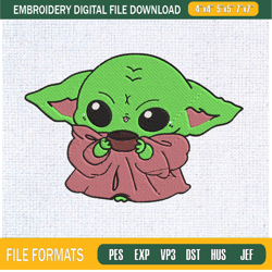 baby yoda drink tea embroidery designs, baby yoda machine embroidery design, mac,embroidery design,embroidery svg,machin