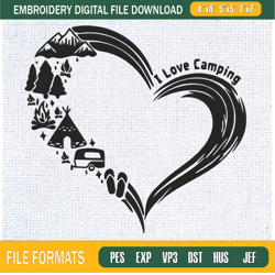 i love camping embroidery designs, camping machine embroidery design, machine em,embroidery design,embroidery svg,machin