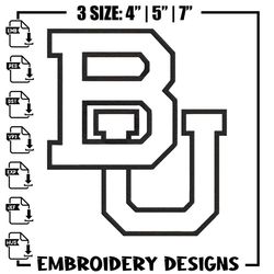 baylor bears logo embroidery design, ncaa embroidery, embroidery design, logo sport embroidery, sport embroidery.,anime