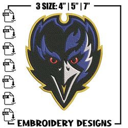 baltimore ravens embroidery design, baltimore ravens embroidery, nfl embroidery, sport embroidery, embroidery design.,an
