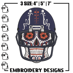 chicago bears skull helmet embroidery design, bears embroidery, nfl embroidery, sport embroidery, embroidery design 2