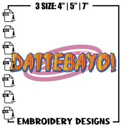 dattebayo embroidery design, naruto embroidery, embroidery file, anime embroidery, anime shirt, digital download