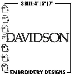 davidson logo embroidery design, logo embroidery, sport embroidery, logo sport embroidery, embroidery design