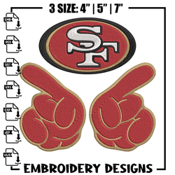 san francisco 49ers embroidery design, 49ers embroidery, nfl embroidery, sport embroidery, embroidery design 2