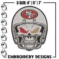 skull helmet san francisco 49ers embroidery design, 49ers embroidery, nfl embroidery,-ronda shop
