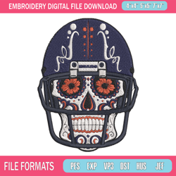 chicago bears skull helmet embroidery design, bears embroidery, nfl embroidery, sport embroidery, embroidery design (2)