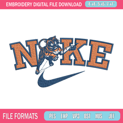 tiger nike embroidery design, animal embroidery, nike design, embroidery file,embroidery shirt, digital download 1