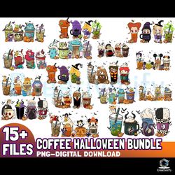 15 halloween coffee png bundle files digital download