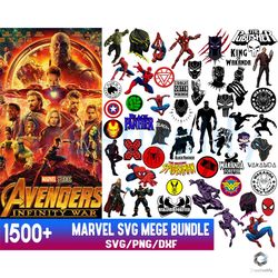 1500 files marvel superhero bundle svg digital download