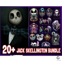 20 files jack skellington horror movie png bundle