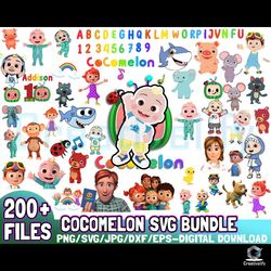 200 files cocomelon svg bundle digital download