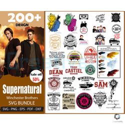 200 supernatural winchester brothers svg bundle