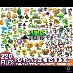 220 files plants and zombies bundle svg digital