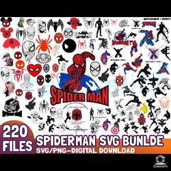 220 files spiderman svg bunlde digital download