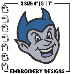 blue devils logo embroidery design, ncaa embroidery, sport embroidery,logo sport embroidery,embroidery design,anime embr