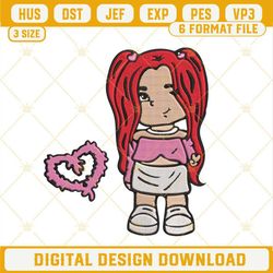 baby karol g red hair embroidery designs files.jpg
