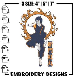 benimaru embroidery design, enen no shouboutai embroidery,embroidery file,anime embroidery,anime shirt,digital download.