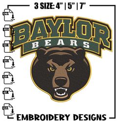 baylor bears logo embroidery design,ncaa embroidery,sport embroidery,logo sport embroidery,embroidery design,anime embro