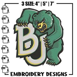 baylor bears logo embroidery design, ncaa embroidery, sport embroidery,logo sport embroidery,embroidery design,anime emb