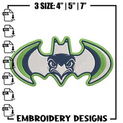 batman symbol seattle seahawks embroidery design, seattle seahawks embroidery, nfl embroidery, logo sport embroidery.,an